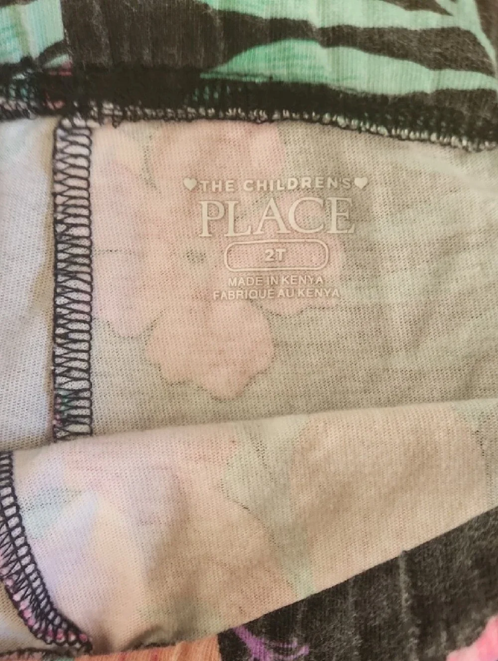 The Children's Place Girls' 3-Pack Shorts - Pink Tie-Dye, Black Floral, Black 2T